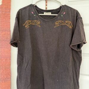 Black Tiger Embroidered Shirt